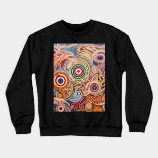 Explore the Cultural Depth: Australian Aboriginal Art and Unique Visual Traditions Crewneck Sweatshirt